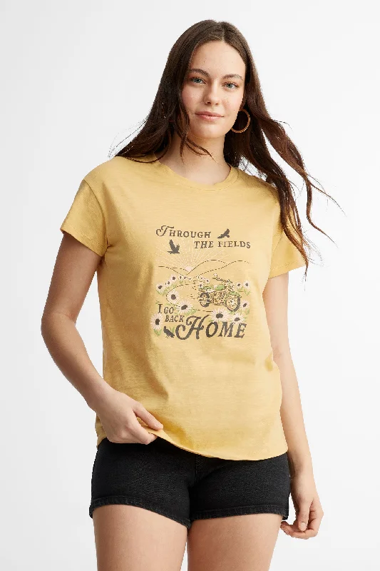 T-shirt imprimé en coton - Femme