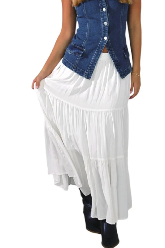 Amelia Maxi Skirt In White