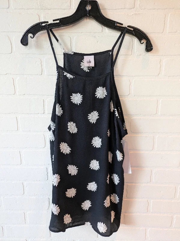 Top Sleeveless By Cabi In Black & Cream, Size: M