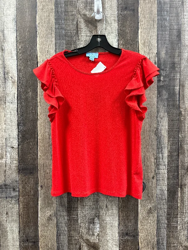 Top Sleeveless By Cece In Red, Size: M