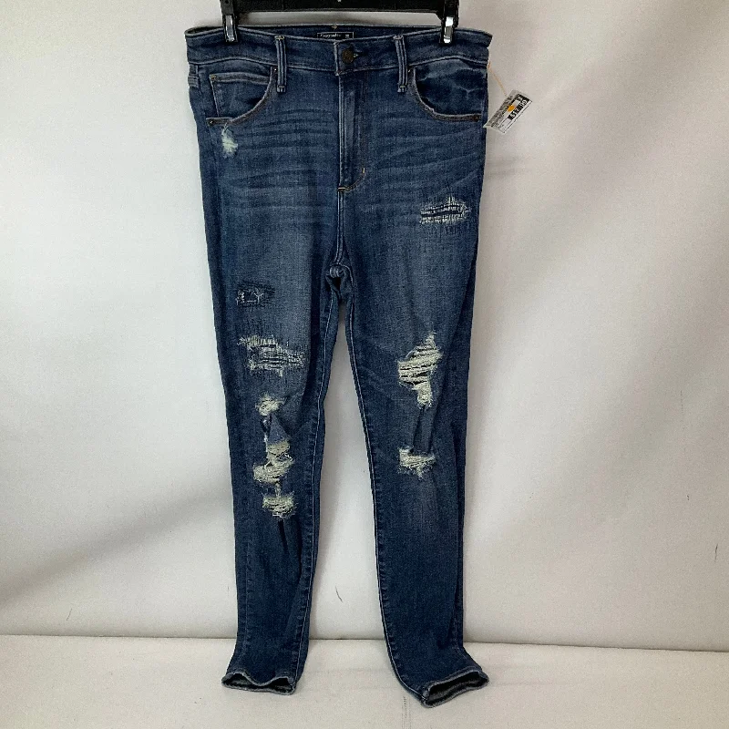 Jeans Skinny By Abercrombie And Fitch In Blue Denim, Size: 6