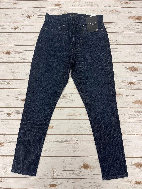 Jeans Straight By Banana Republic In Blue Denim, Size: 10