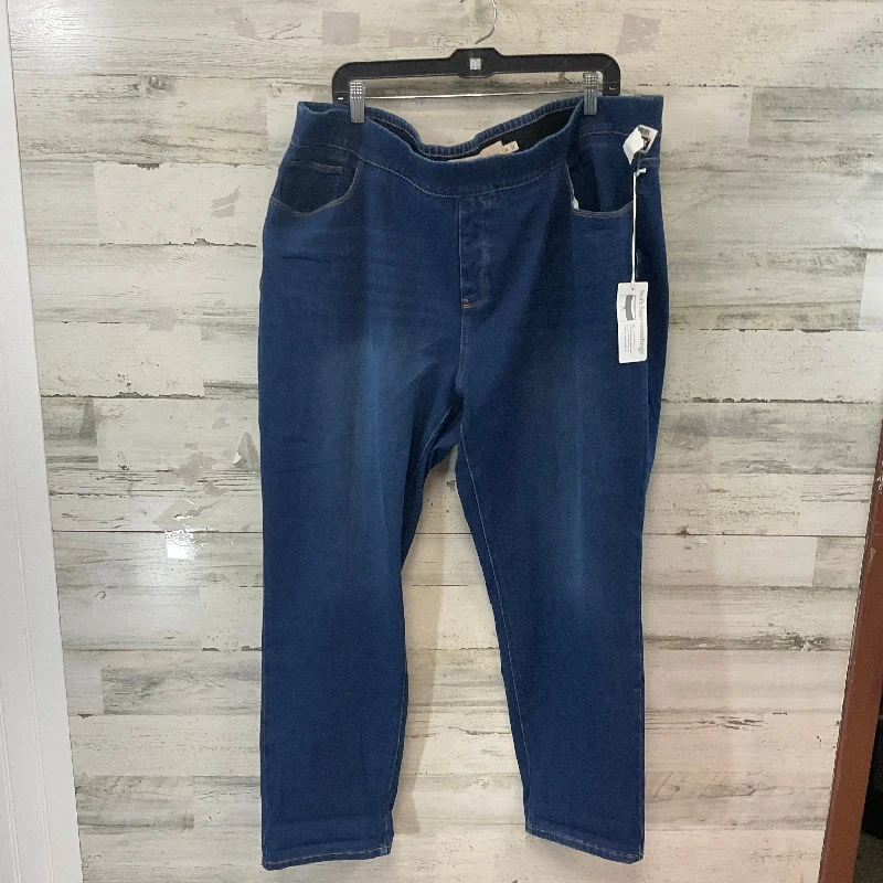 Jeans Straight By Soft Surroundings In Blue Denim, Size: 3x