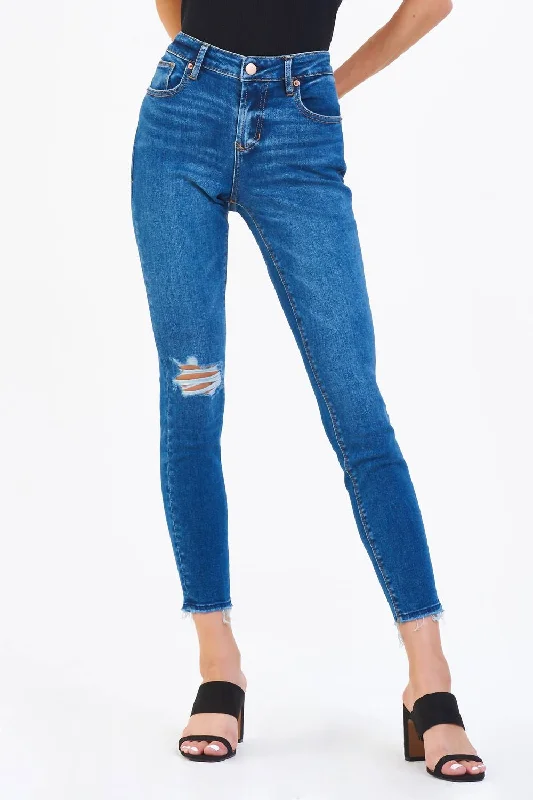 Women's Gisele High Rise Ankle Skinny Jeans In Trieste