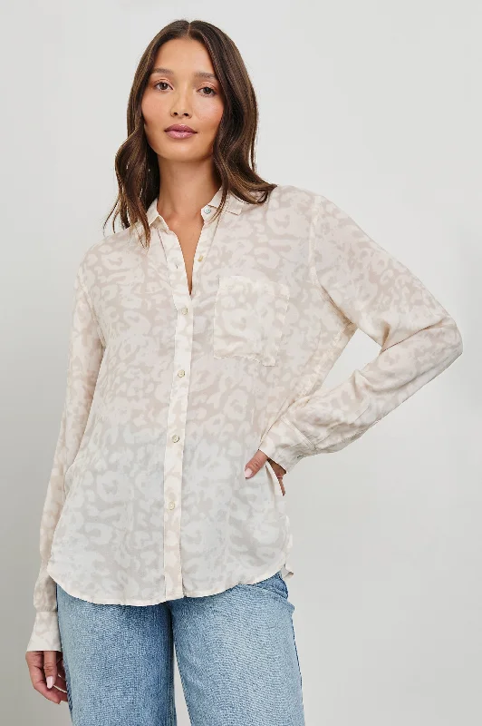 JOSEPHINE SHIRT - SAND DIFFUSED CHEETAH