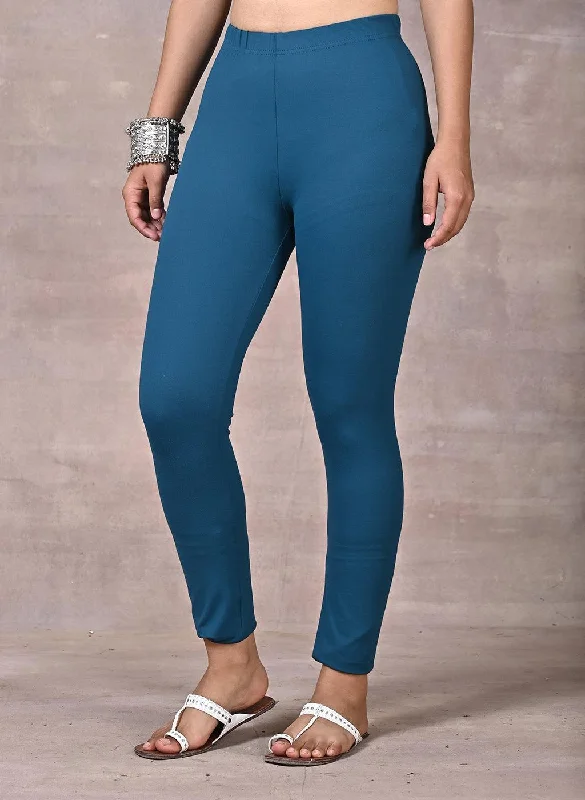 Sofia Turquoise Pink Skinny Fit Leggings for Women