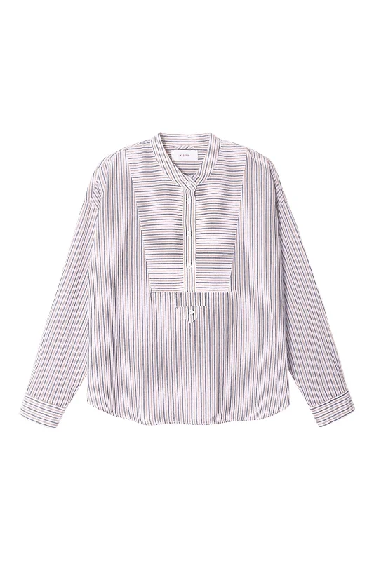 Xirena Jones Shirt in Mocha Stripe