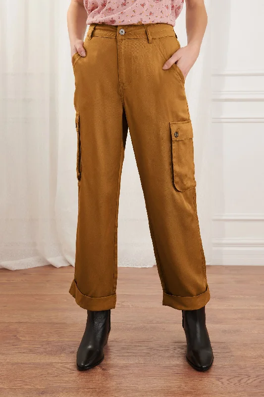 Pantalon cargo jambe droite - Femme