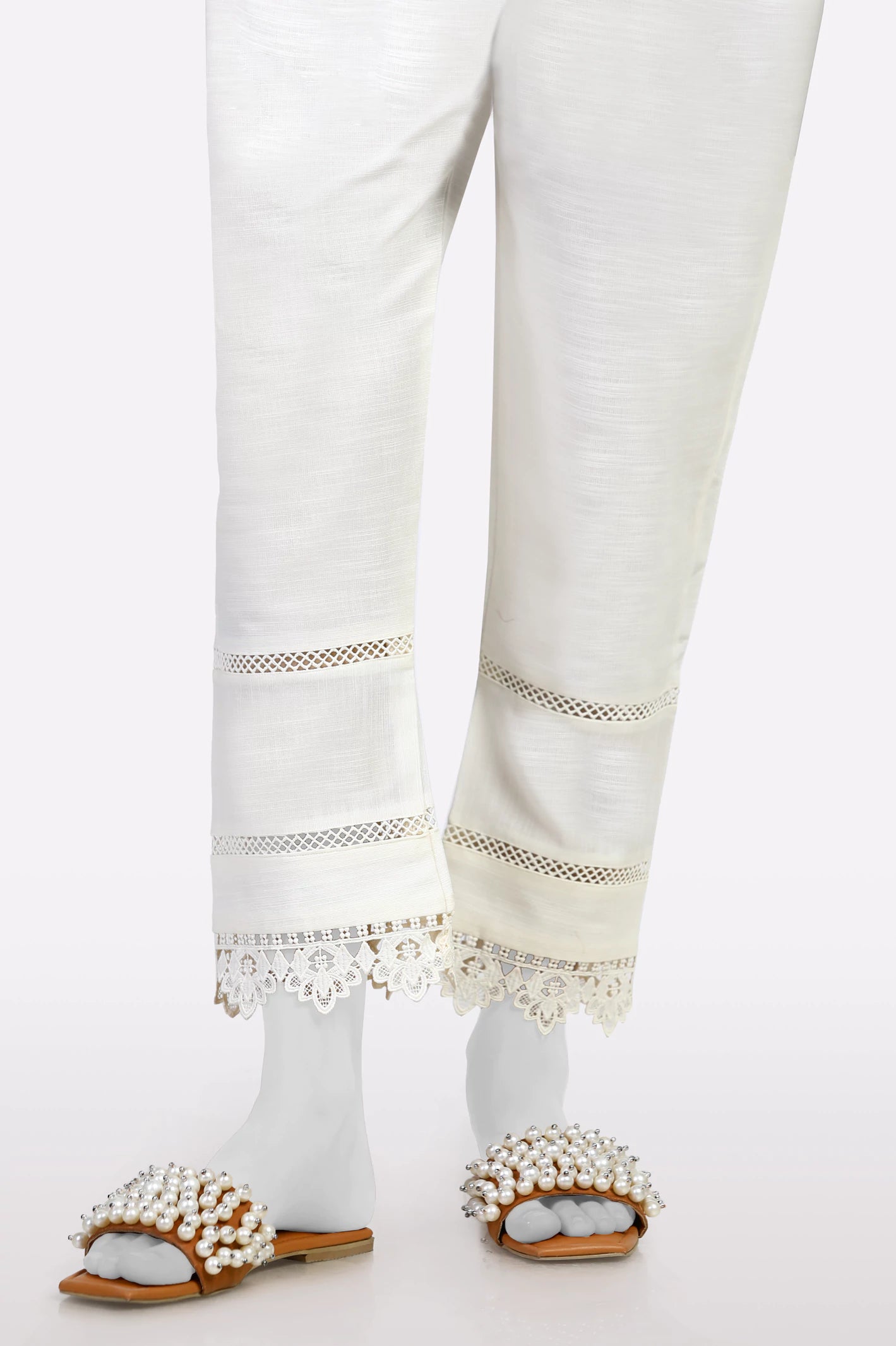 Light Beige Lace Trouser