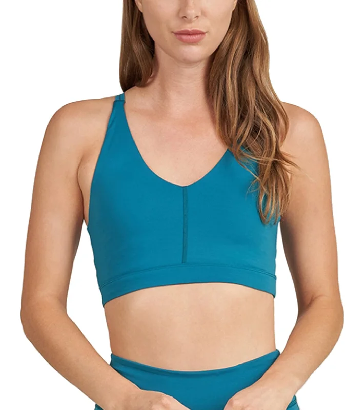 Thrive Societe Double Layer Racerback Bra Harbour Blue