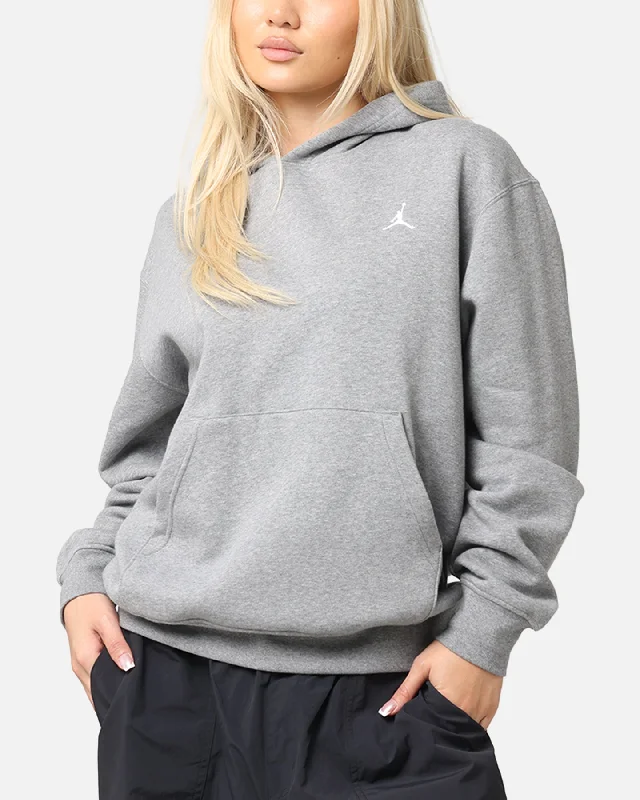 Jordan Brooklyn Fleece Pullover Hoodie Carbon Heather/White