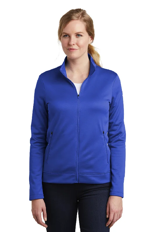 Nike Womens Therma-Fit Moisture Wicking Fleece Full Zip Sweatshirt - Game Royal Blue