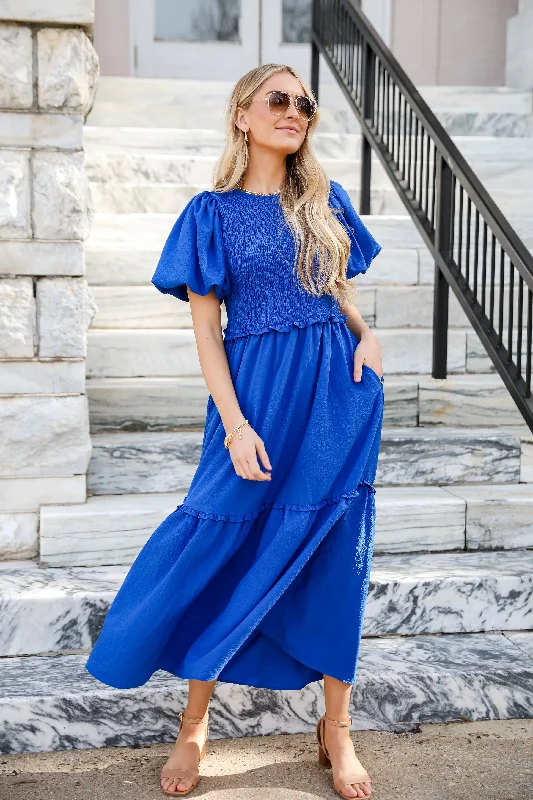 FINAL SALE - Exceptional Sight Blue Maxi Dress