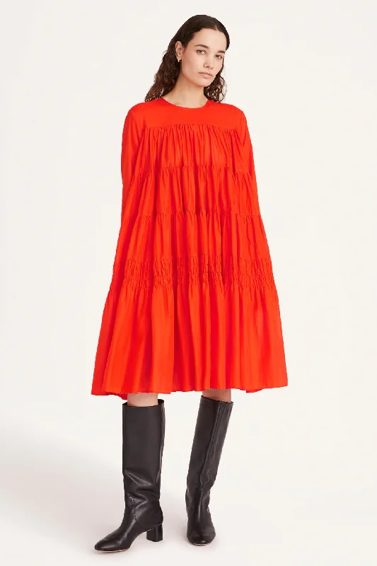 Soliman Midi Dress in Flame