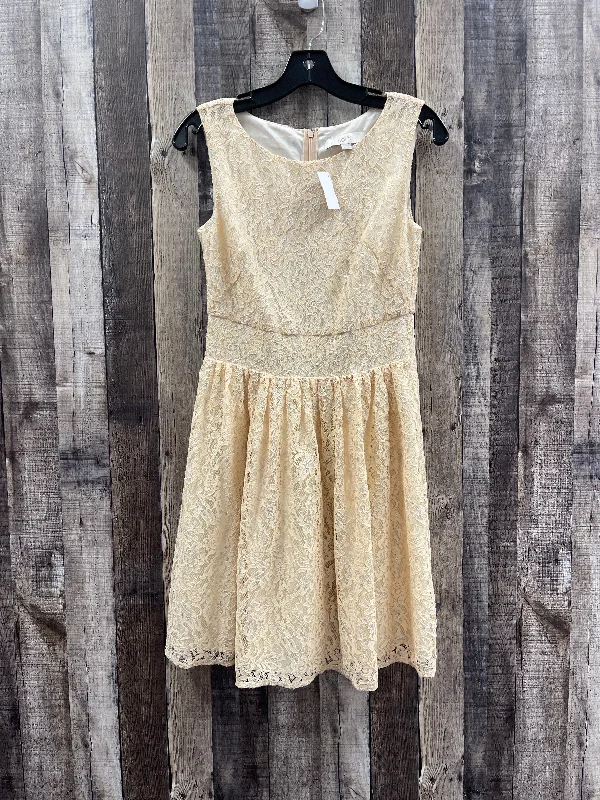 Cream Dress Party Short Loft, Size Xs