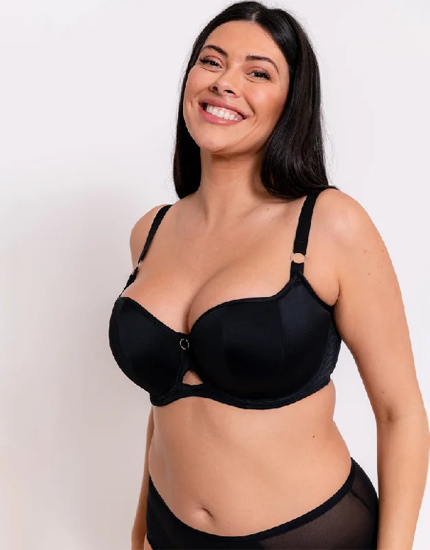 Curvy Kate Boost Me Up Padded Balcony Bra Black